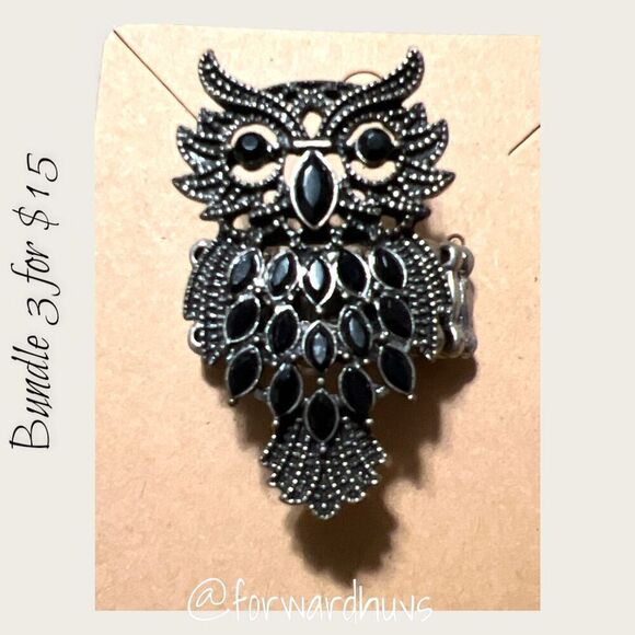Bundle 3 for $15 Owl Stretch Ring Size 6 - 10 READ - Picture 4 of 9